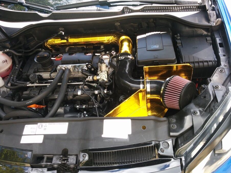 Engine Heat Shield Gold Reflective Barrier