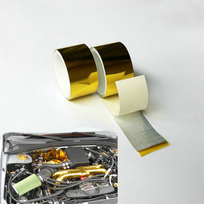 10m X 2inch Reflect Gold Tape High Performance Reflective Heat Shield —  MOTO GENIUS